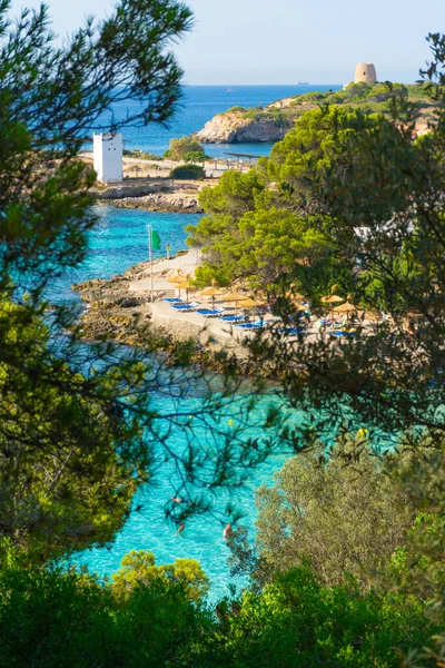Cala Comtesa Cove Ses Illetes Majorca Balearic Islands Spain July — Stock fotografie