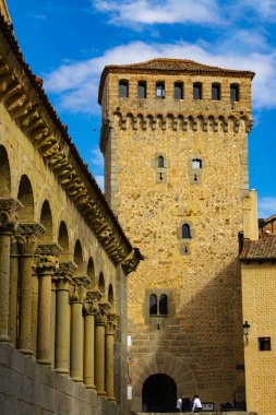 Segovia, İspanya. 14 Eylül 2022 Torreon de Lozoya ya da Lozoya Sarayı Kulesi