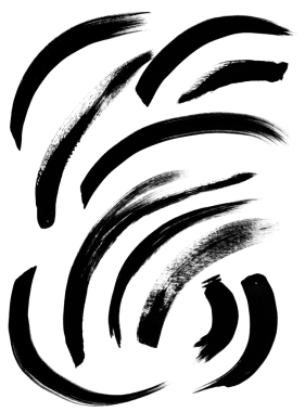 Soyut suluboya fırça darbeleri seti boyalı arka plan. Tasarımınız için suluboya ögeleri.