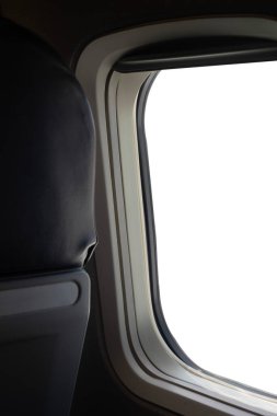 Tasarım, kırpma yolu için uçak penceresi ve beyaz alan - Tek.