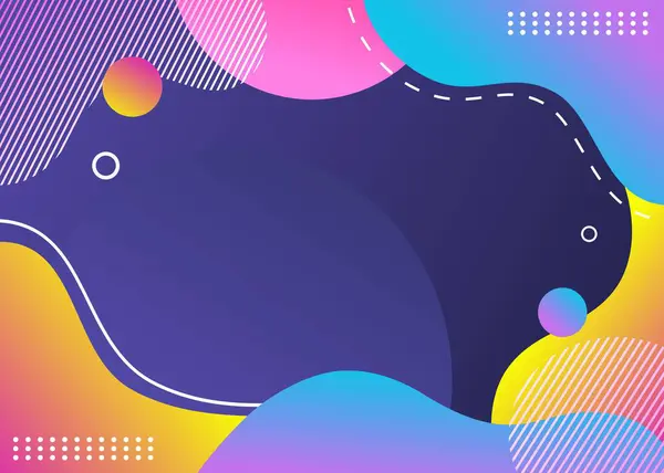 Çizgi ve nokta geometrik renk eğimli sıvı arkaplan vektörü