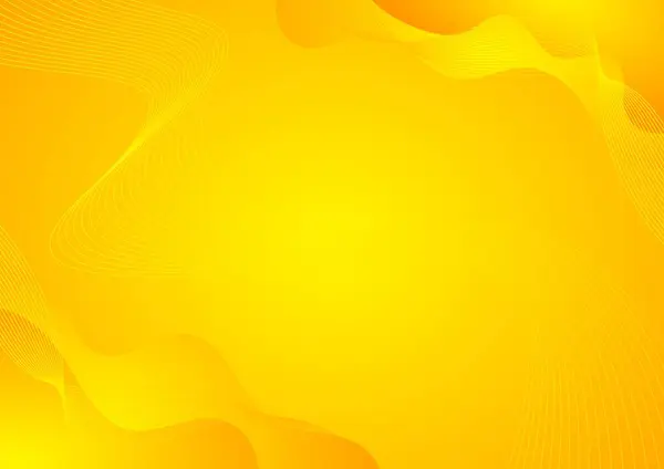 Dalgalı çizgileri ve metin için alanı olan soyut sarı arkaplan. Vektör illüstrasyonu.