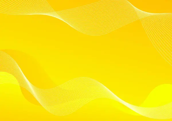Dalgalı çizgileri olan soyut sarı arkaplan. Tasarımınız için vektör illüstrasyonu
