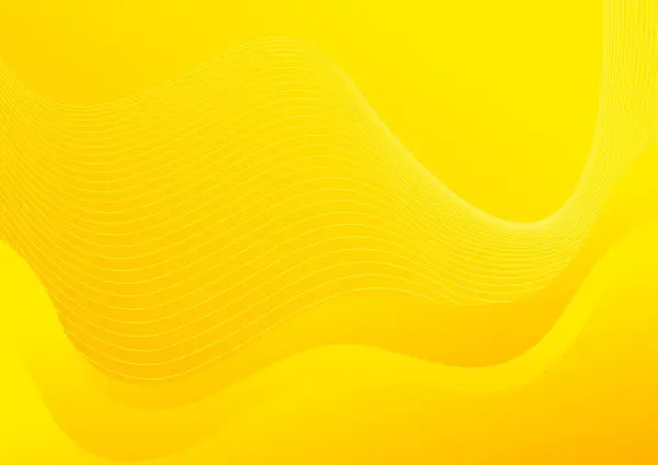 Çizgiler ve dalgalarla soyut sarı arkaplan. Tasarımınız için vektör illüstrasyonu