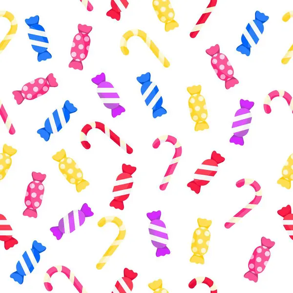 Beyaz arka planda renksiz şekerler. Vektör illüstrasyonu.