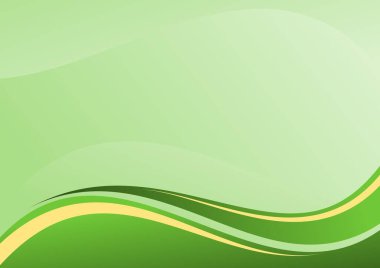 Dalgalı satırlar ve metin için yer içeren yeşil soyut arkaplan.