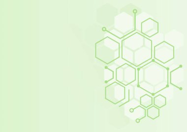 Altıgen ve çizgileri olan yeşil bir arkaplan