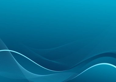 Dalgalı çizgileri olan soyut mavi dalga arkaplanı