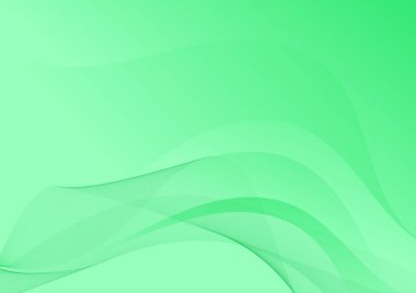 Dalgalı çizgileri olan soyut yeşil eğimli arkaplan