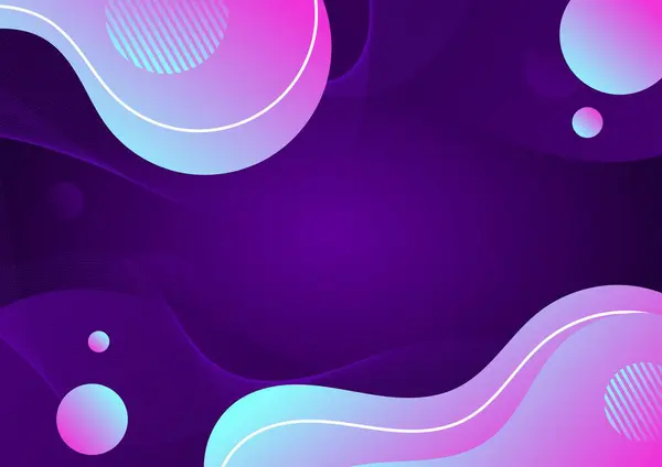 Akışkan mavi, pembe ve geometrik şekilli soyut mor arkaplan