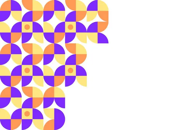 Beyaz arkaplanda renkli şekillerin geometrisi