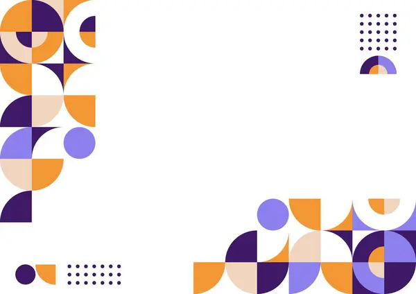 Turuncu ve mor şekilli soyut geometrik arkaplan