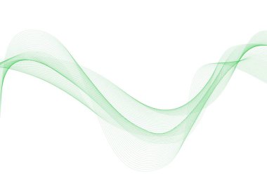 Beyaz arkaplanda yeşil bir dalga