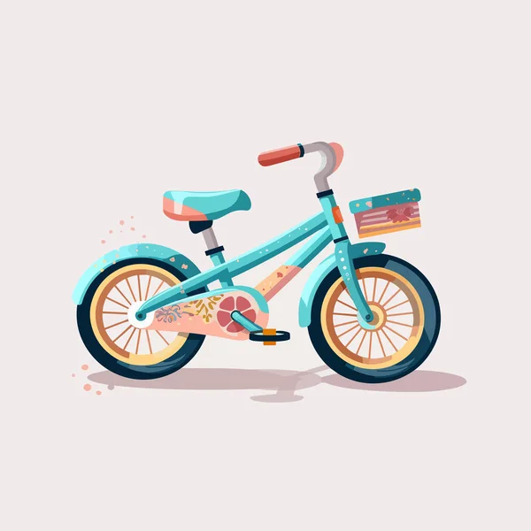 Vector Illustration Bicycle Isolated — Stock Vector