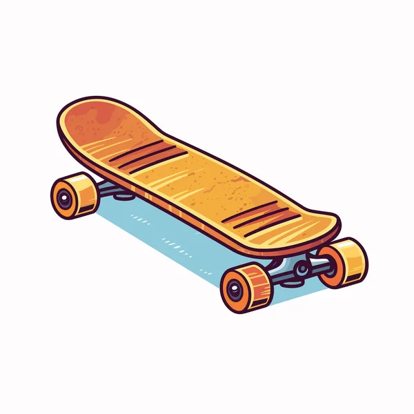 Illustrazione Vettoriale Dello Skateboard Isolato — Vettoriale Stock