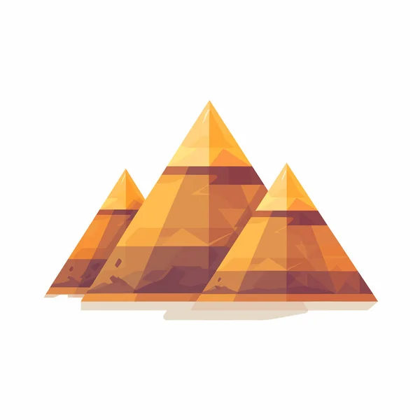 Pyramides Vecteur Gizeh Isolées Sur Blanc — Image vectorielle