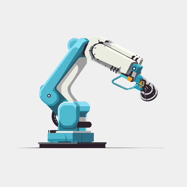 Industry Factory Robot Arm Vector Isolated — Stock Vector