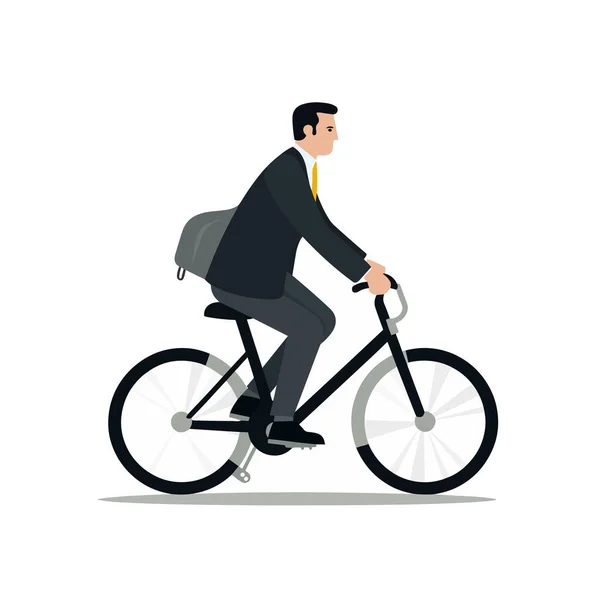 Άνθρωπος Κοστούμι Ιππασία Ποδήλατο Διάνυσμα Απομονωμένο — Διανυσματικό Αρχείο