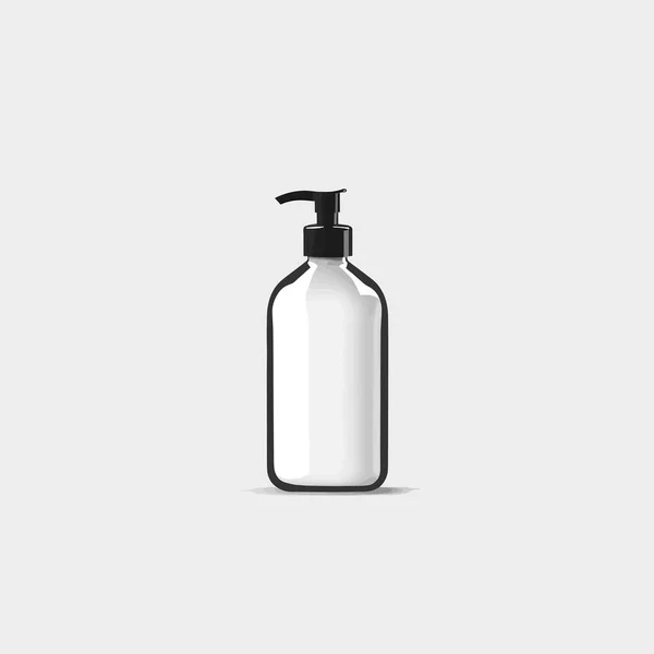 Soap Bottle Vector Isolated White — Stock Vector