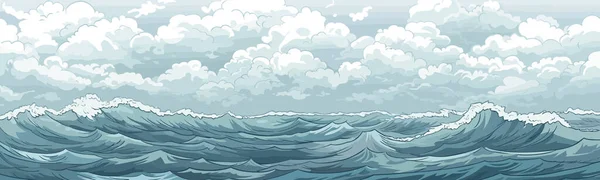 Ωκεανό Φόντο Υφή Διάνυσμα Ευρύ — Διανυσματικό Αρχείο