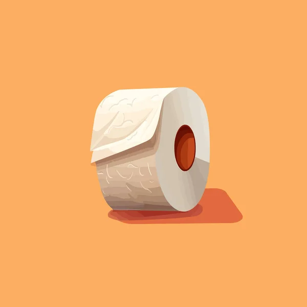Vektor Zásobníku Toaletního Papíru Izolován — Stockový vektor
