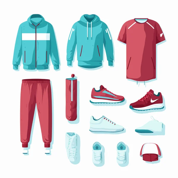 stock vector Set of sport wear vector isolated