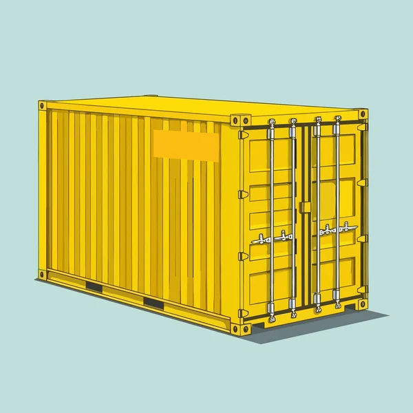 Färgglad Lastcontainer Vektor Isolerad — Stock vektor