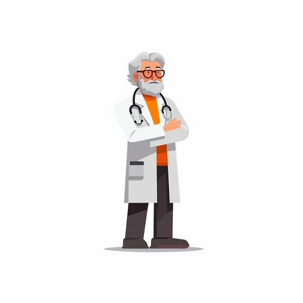 Doctor Vector Isolated White — Stock Vector
