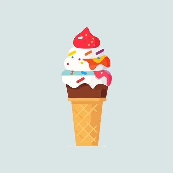アイスクリームベクトル図 — ストックベクタ