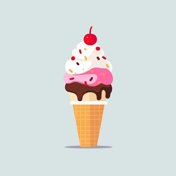 アイスクリームベクトル図 — ストックベクタ