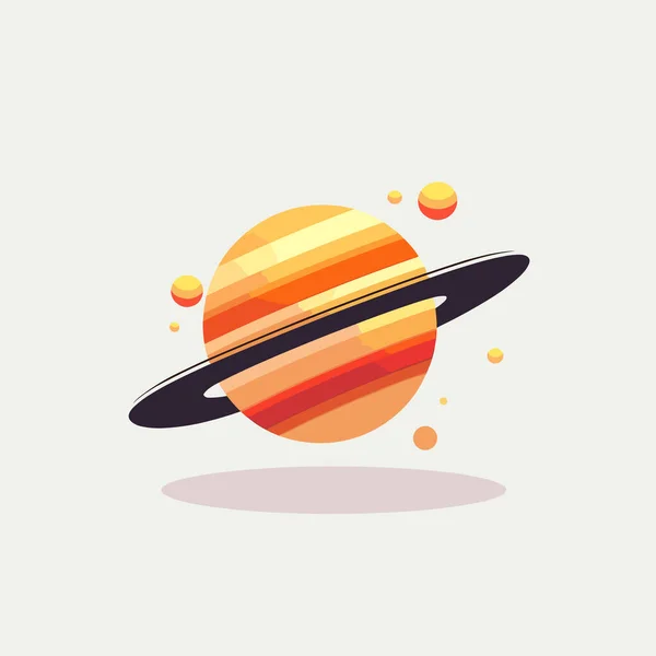 Изолированная Векторная Иллюстрация Сатурна — стоковый вектор