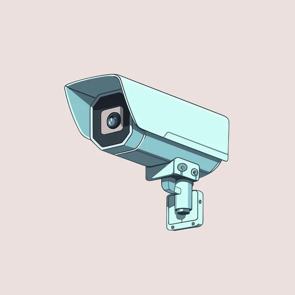 Изолированная Векторная Иллюстрация Камеры Безопасности — стоковый вектор