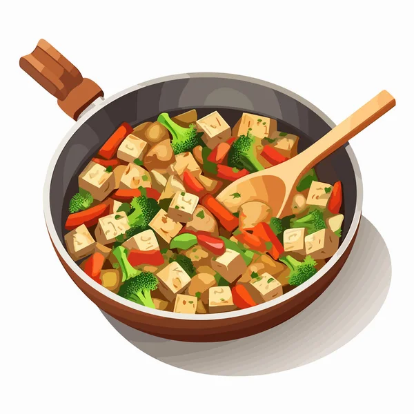 Απομονωμένη Διανυσματική Απεικόνιση Tofu — Διανυσματικό Αρχείο