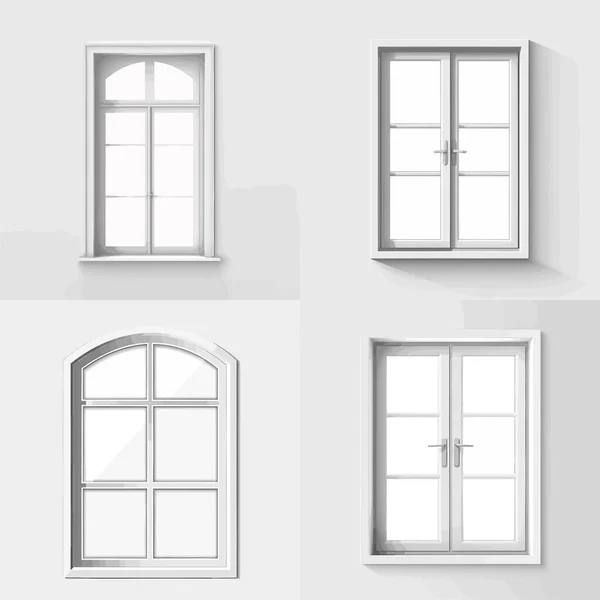 Порожній Набір Віконних Кадрів Вектор Ізольовано — стоковий вектор