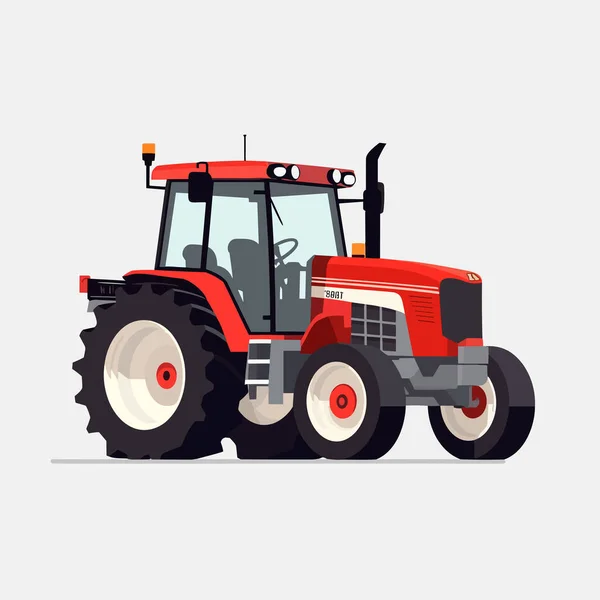 Vecteur Tracteur Isolé Sur Blanc — Image vectorielle