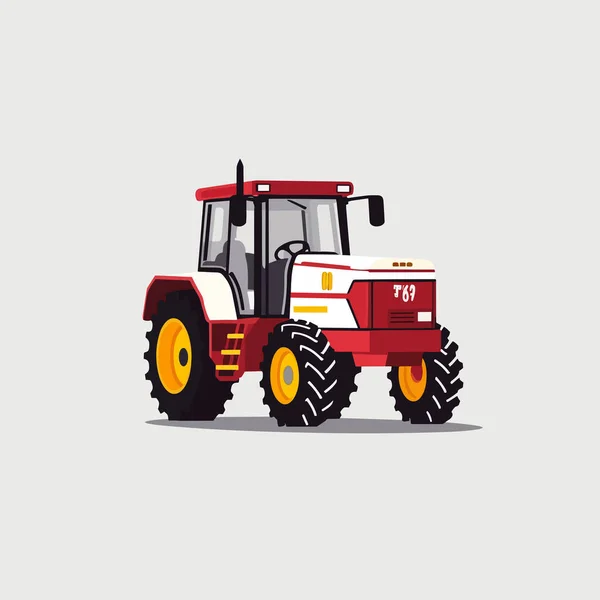 Vecteur Tracteur Isolé Sur Blanc — Image vectorielle