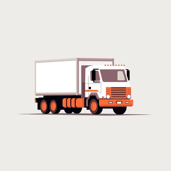 Lastbilsvektor Isolerad Vitt — Stock vektor
