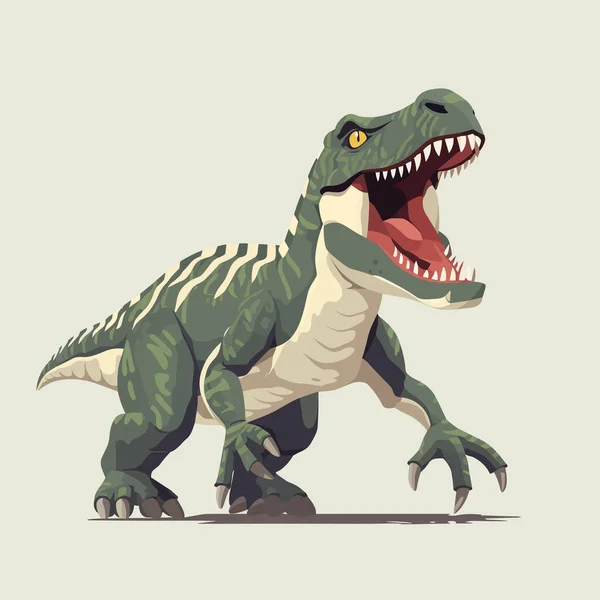 Giganotosaurus Vecteur Plat Minimaliste Isolé — Image vectorielle
