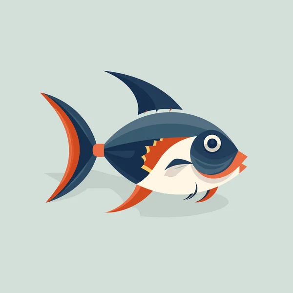 Goonch Catfish Vector Flat Minministic Isolated — 스톡 벡터