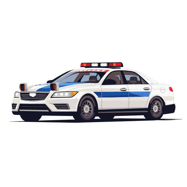 Policía Coche Vector Plano Minimalista Aislado Ilustración — Vector de stock