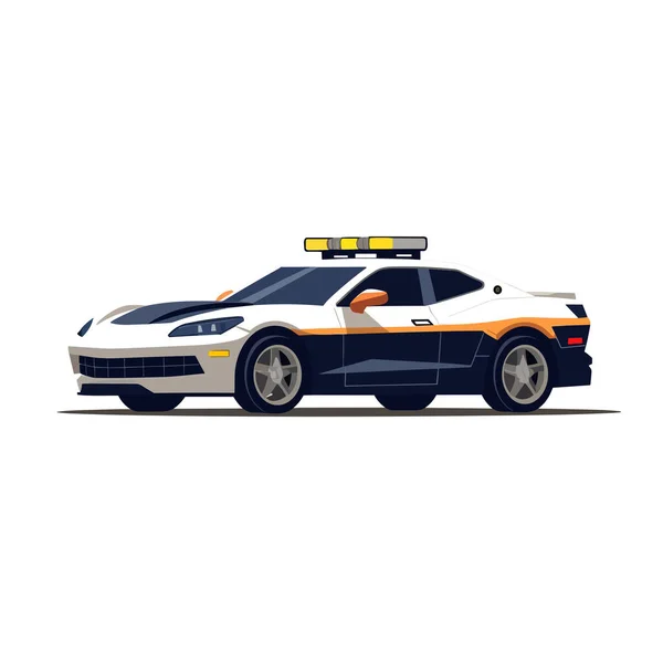 Police Car Vector Flat Minimalistic Isolated Illustration — Stock Vector