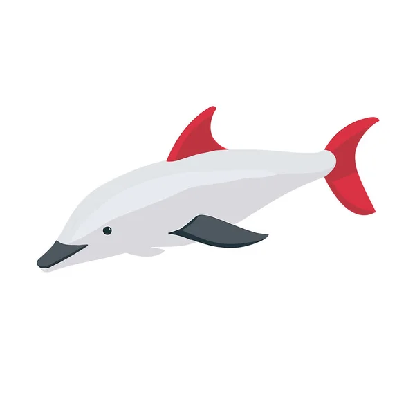 Bolivianischer Flussdelfin Vektor Flach Minimalistisch Isoliert Illustration — Stockvektor