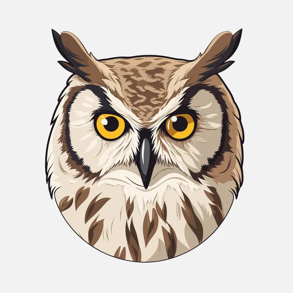 Owl Vector Flat Minimalistic Asset Isolated Illustration — Stock Vector