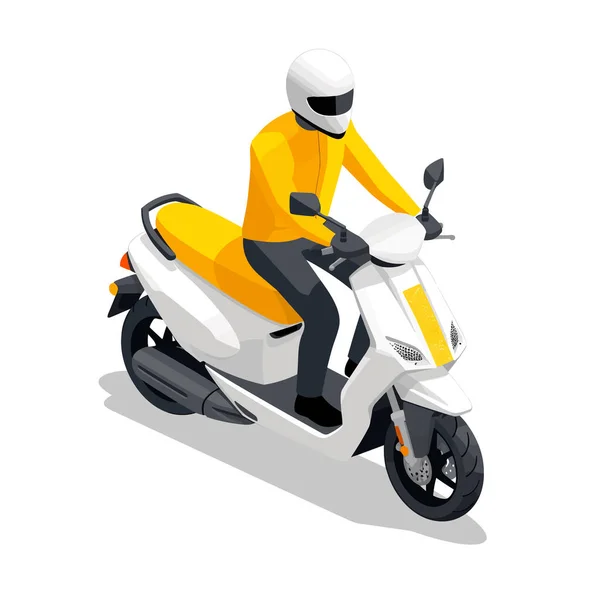 Scooter Eléctrico Vector Isométrico Plano Aislado — Vector de stock