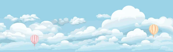 Nuvens Único Balão Textura Vetor Papel Parede Isolado Ilustração —  Vetores de Stock