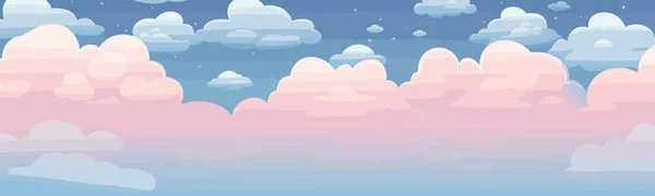 Wolken Textuur Vector Wallpaper Kinderen Geïsoleerde Illustratie — Stockvector