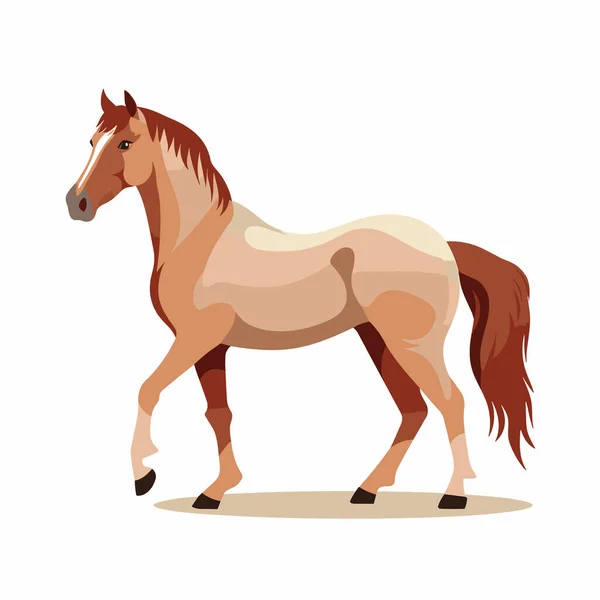 Pferd Vektor Flache Minimalistische Vermögenswerte Isolierte Illustration — Stockvektor