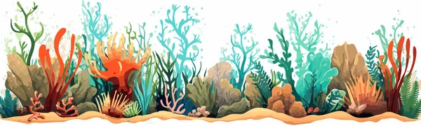 Bullicioso Arrecife Coral Vector Simple Corte Suave Ilustración Aislada — Vector de stock