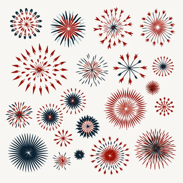 stock vector fireworks set vector flat minimalistic isolated illustration