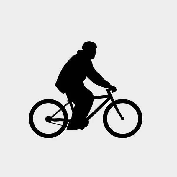 自行车矢量平面简约孤立插画的轮廓 — 图库矢量图片